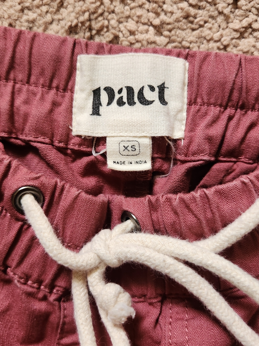 pact woven organic twill roll up pant outdoor camp trail hike ladies XS - Picture 2 of 5